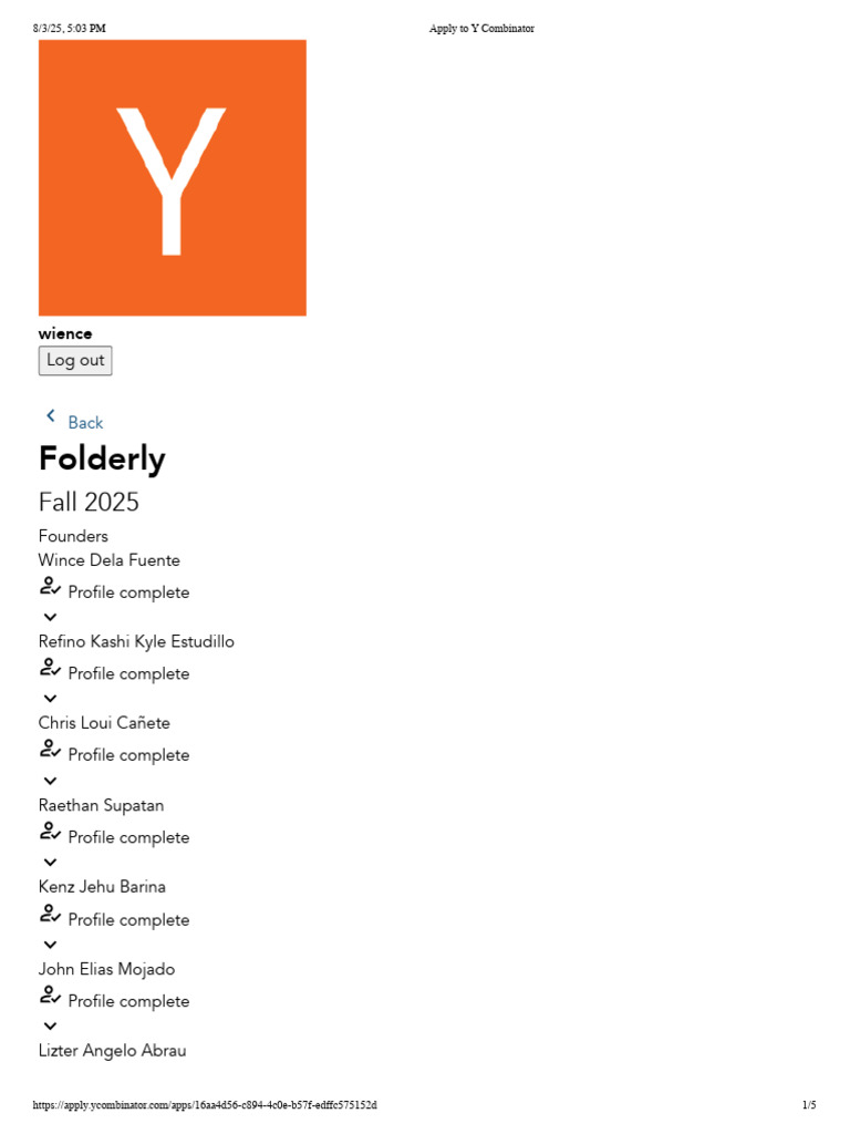 Apply To Y Combinator | PDF
