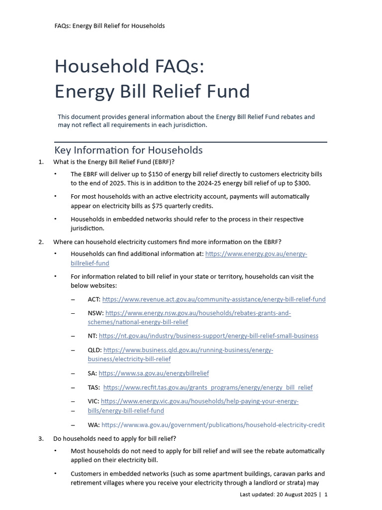 2025 Energy Bill Relief for Households | PDF | Tax Refund | Credit