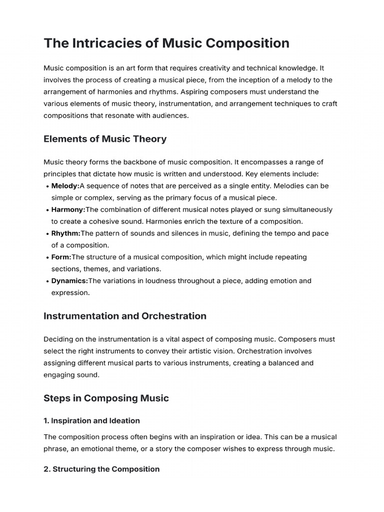 Music Document | PDF