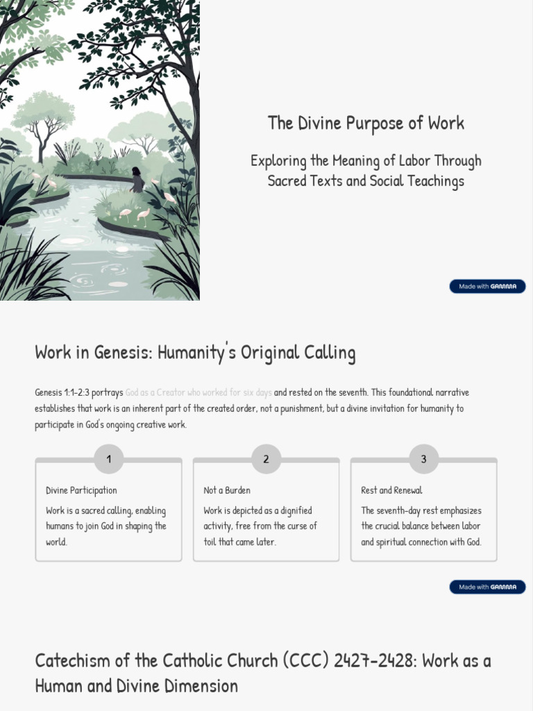 Divine Purpose of Work Explained | PDF | Dignity