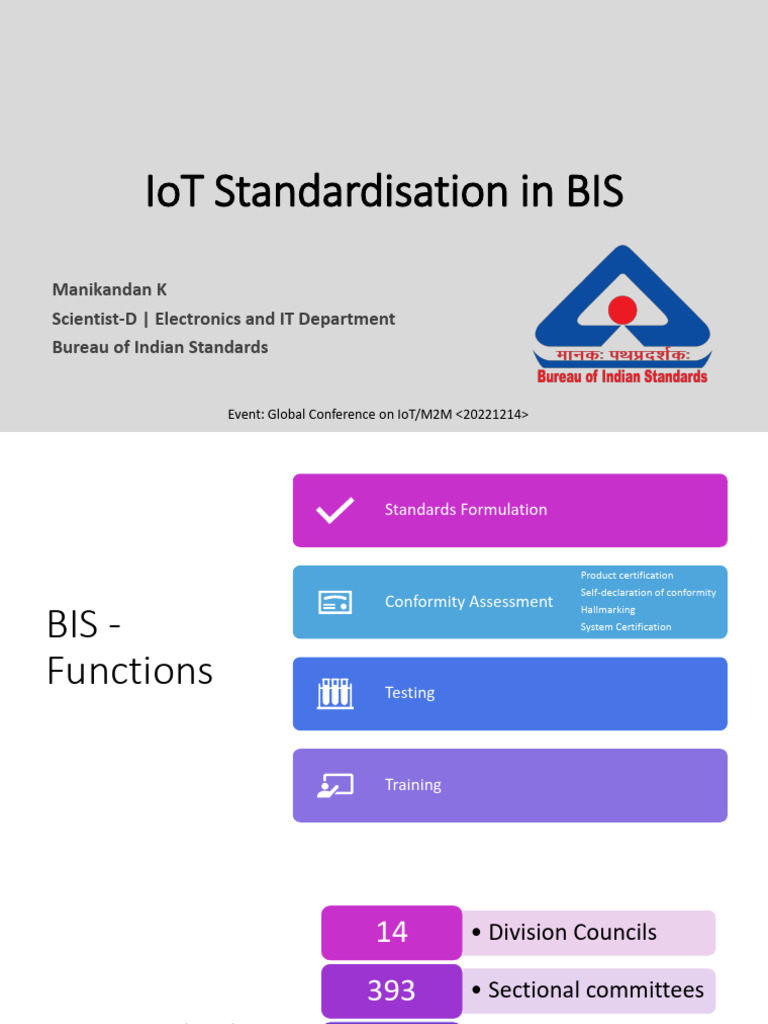 BIS IoT Standardization Overview | PDF | Iso/Iec Jtc 1 | Internet Of Things