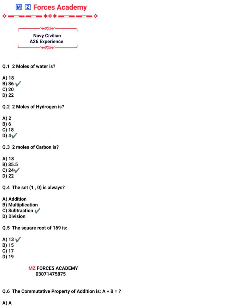 Navy Civilian A26 Exam Questions | PDF | Islamabad | World Politics