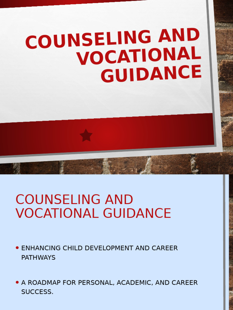 Counseling and Vocational Guidance Guide | PDF | Psychotherapy ...