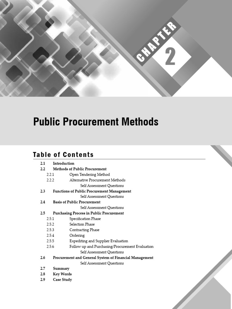 Public Procurement Methods Explained | PDF | Procurement ...