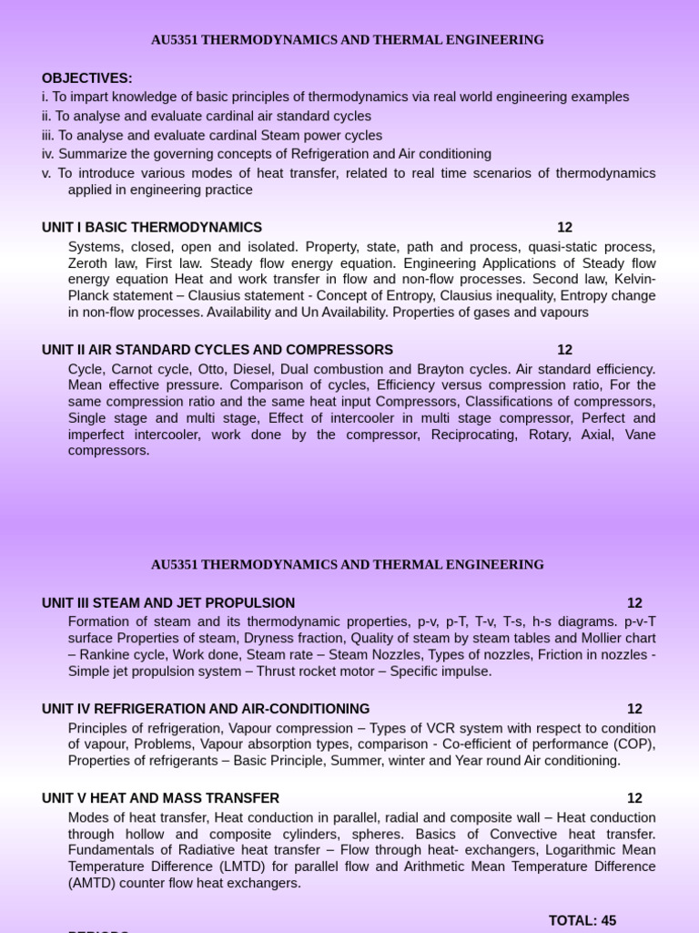 Thermodynamics and Thermal Engineering Guide | PDF | Heat Capacity | Gases