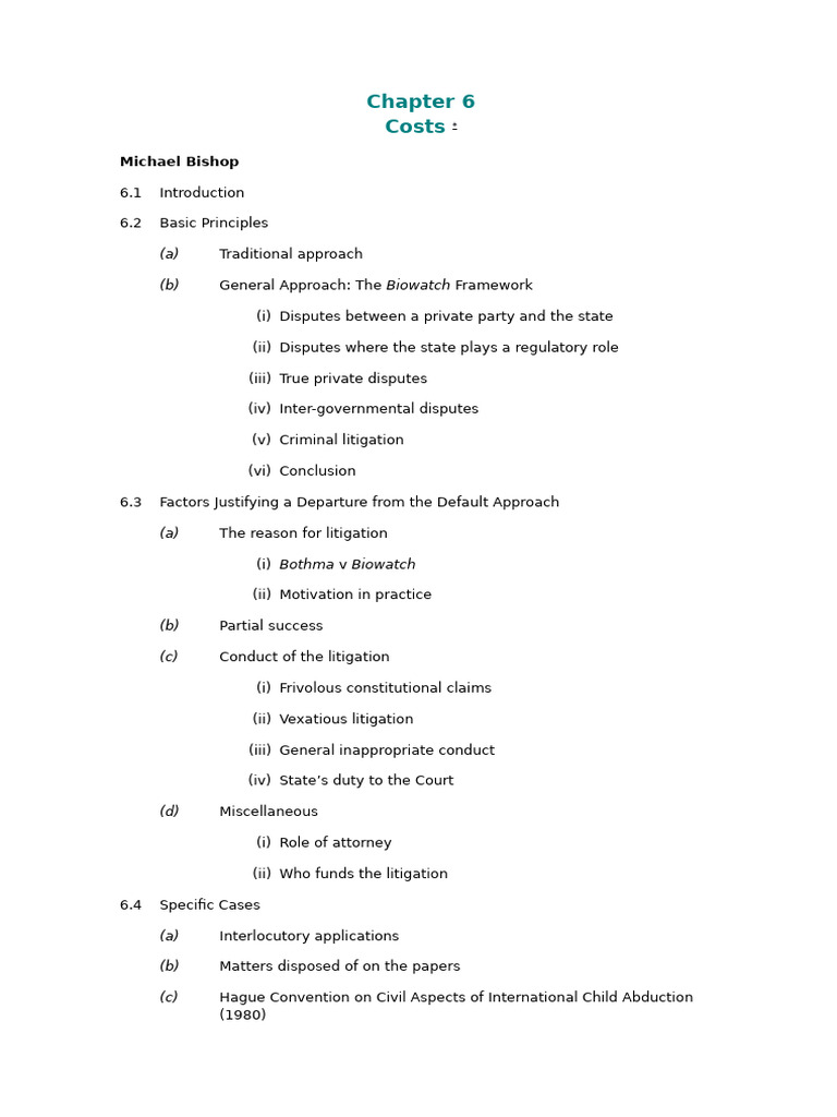Understanding Costs in Constitutional Litigation | PDF | Lawsuit ...