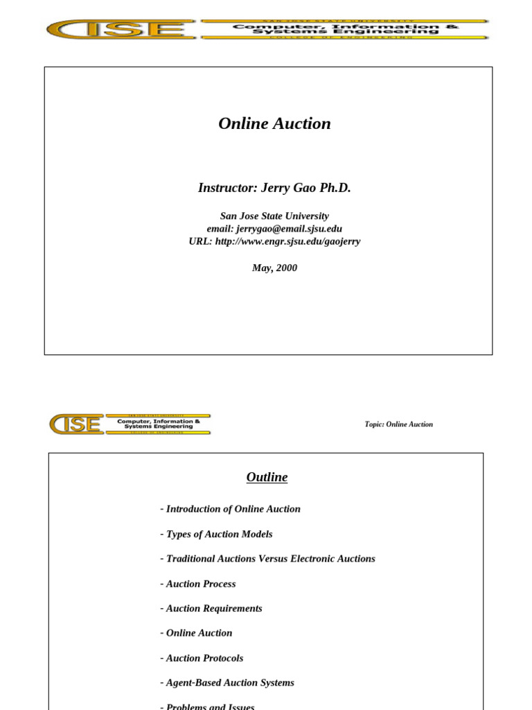 Overview of Online Auction Models | PDF | Auction | Marketing