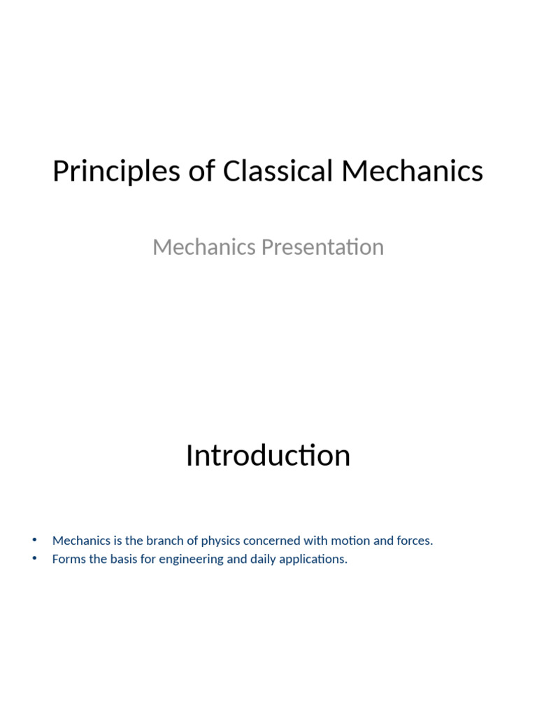 Principles of Classical Mechanics | PDF