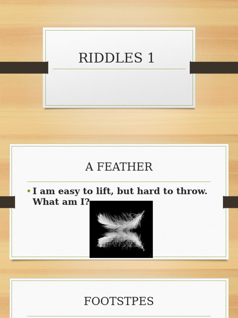 Riddles | PDF