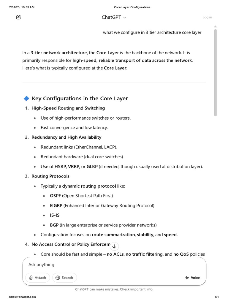 Core Layer Configurations | PDF