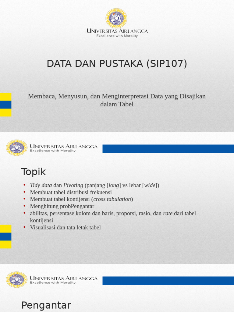 Panduan Tabel Data dan Analisis | PDF