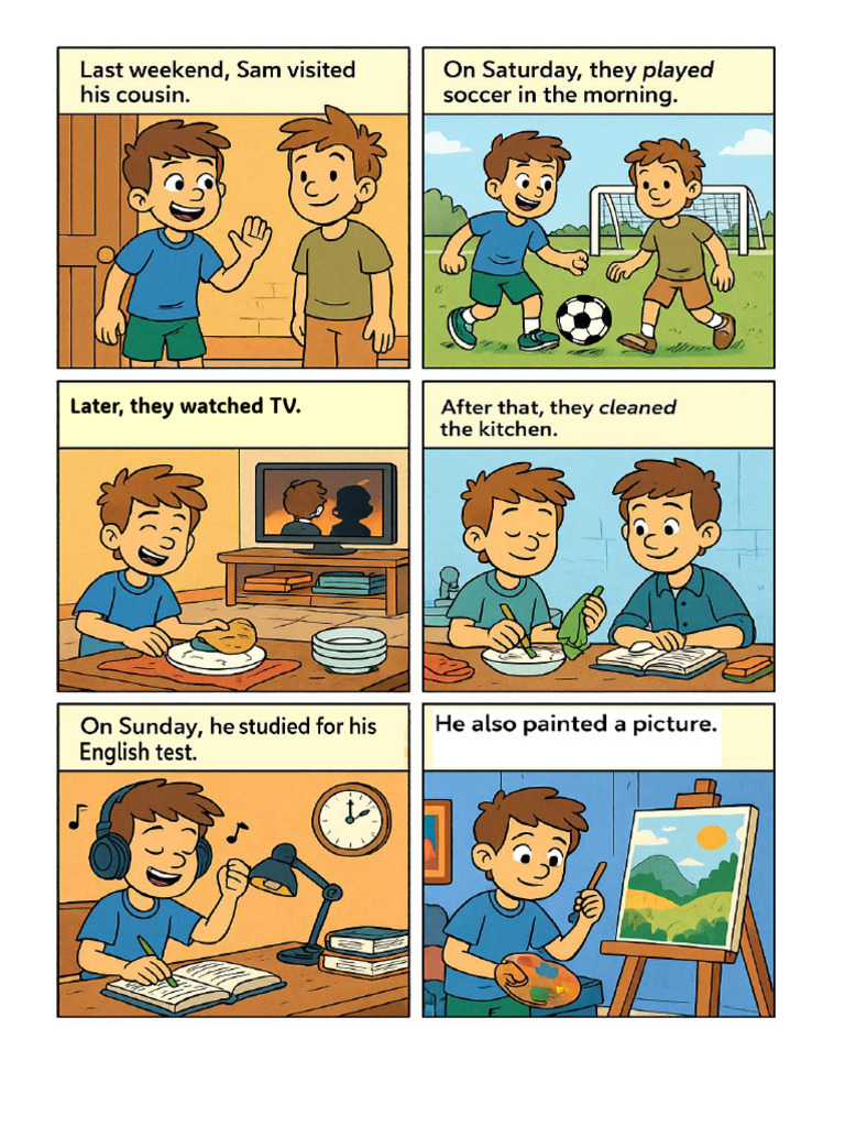 Simple Past Comic | PDF