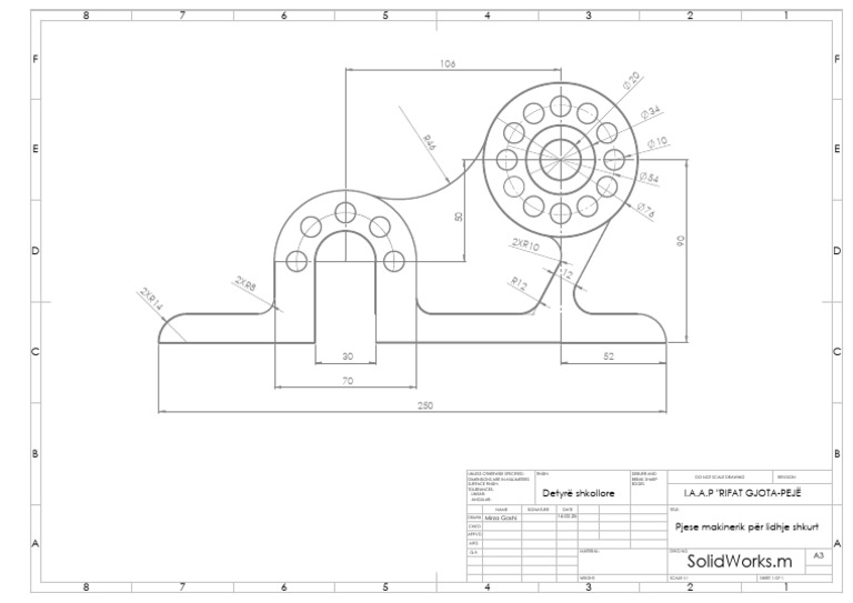 Mechanical Parts Connection Drawing | PDF