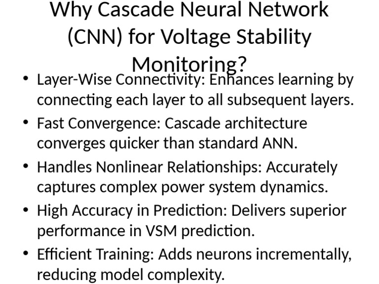 Cascade Neural Networks for Voltage Stability | PDF