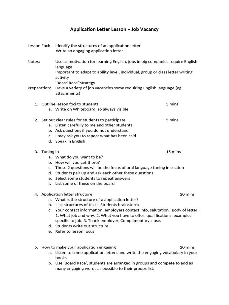 Application Letter, Job Vacancy | PDF | Human Communication | Learning