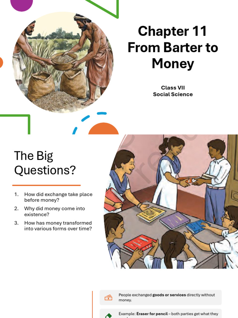 From Barter to Money: Class 7 Overview | PDF | Money | Coins
