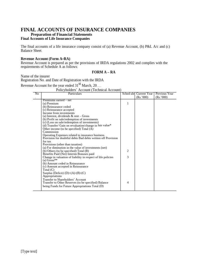 Life Insurance Companies' Final Accounts | PDF | Insurance | Life Insurance