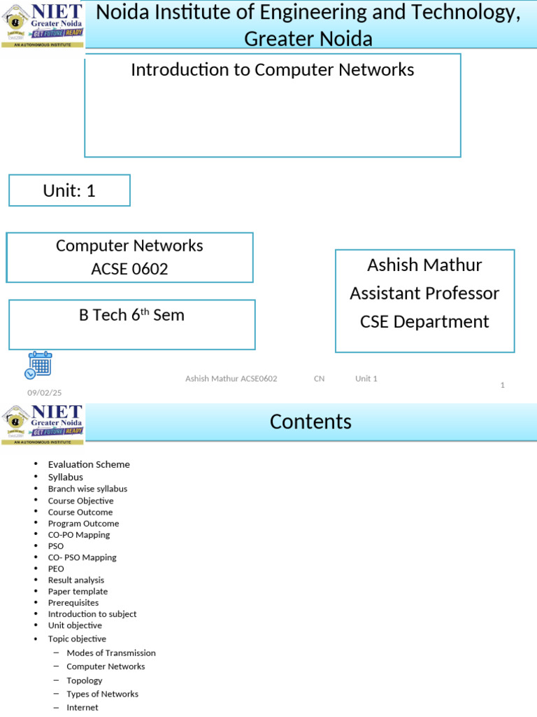 Computer Networks Course Overview | PDF | Osi Model | Computer Network