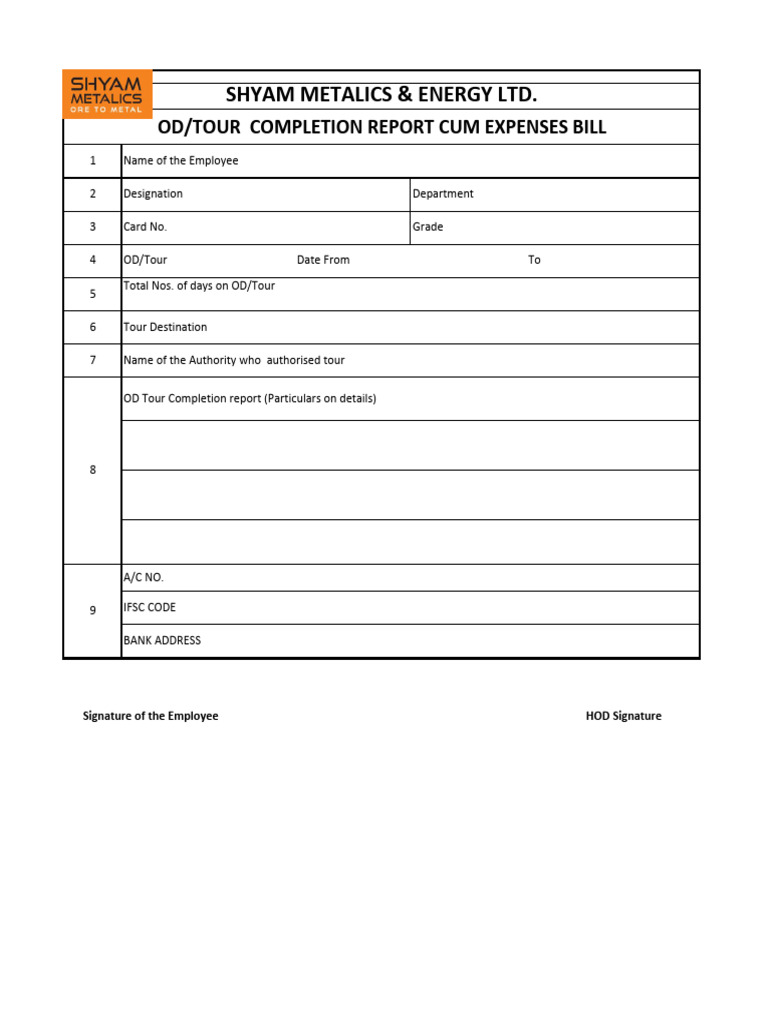 OD Tour Format | PDF