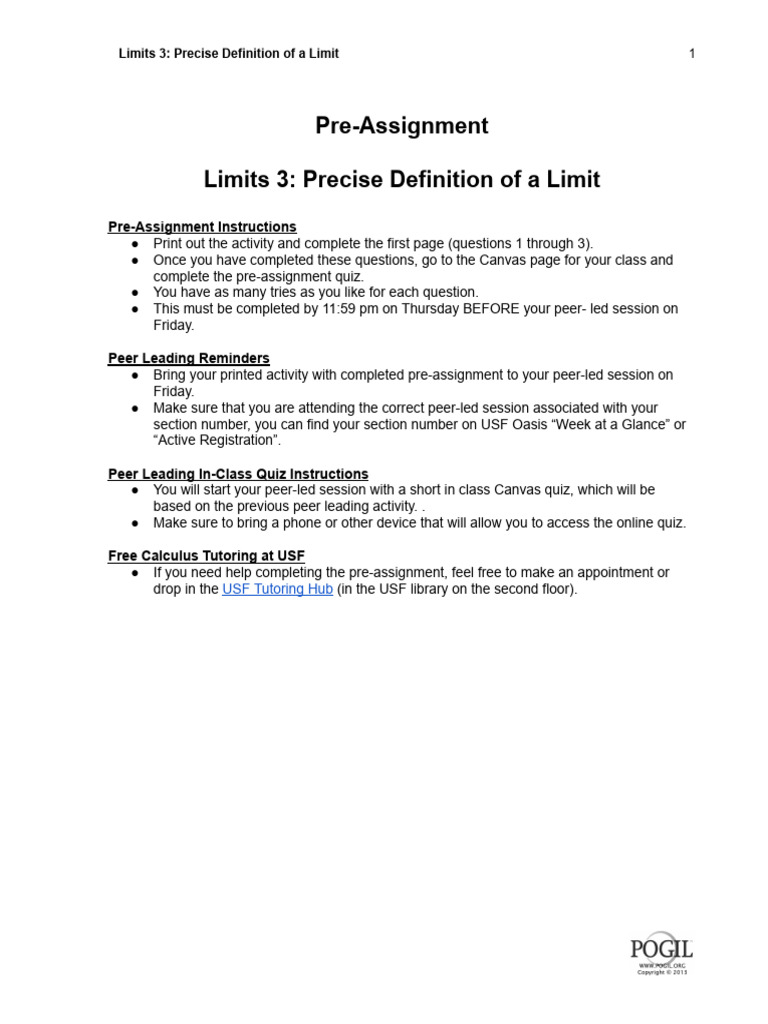 Understanding Limits: Precise Definition | PDF | Limit (Mathematics ...