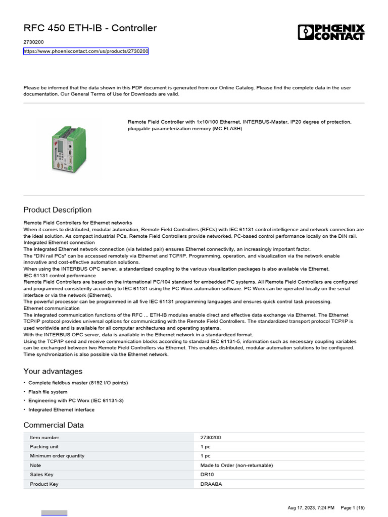 RFC 450 ETH-IB Controller Overview | PDF | Computer Network ...