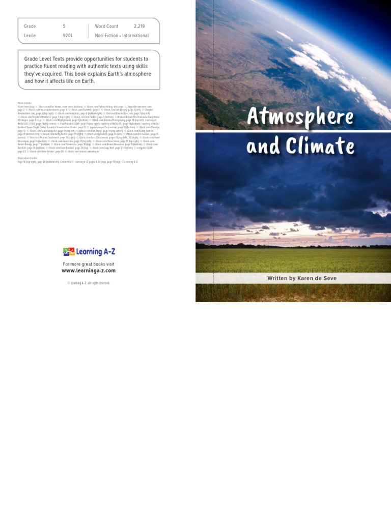 Earth's Atmosphere and Climate Explained | PDF | Atmosphere Of Earth ...