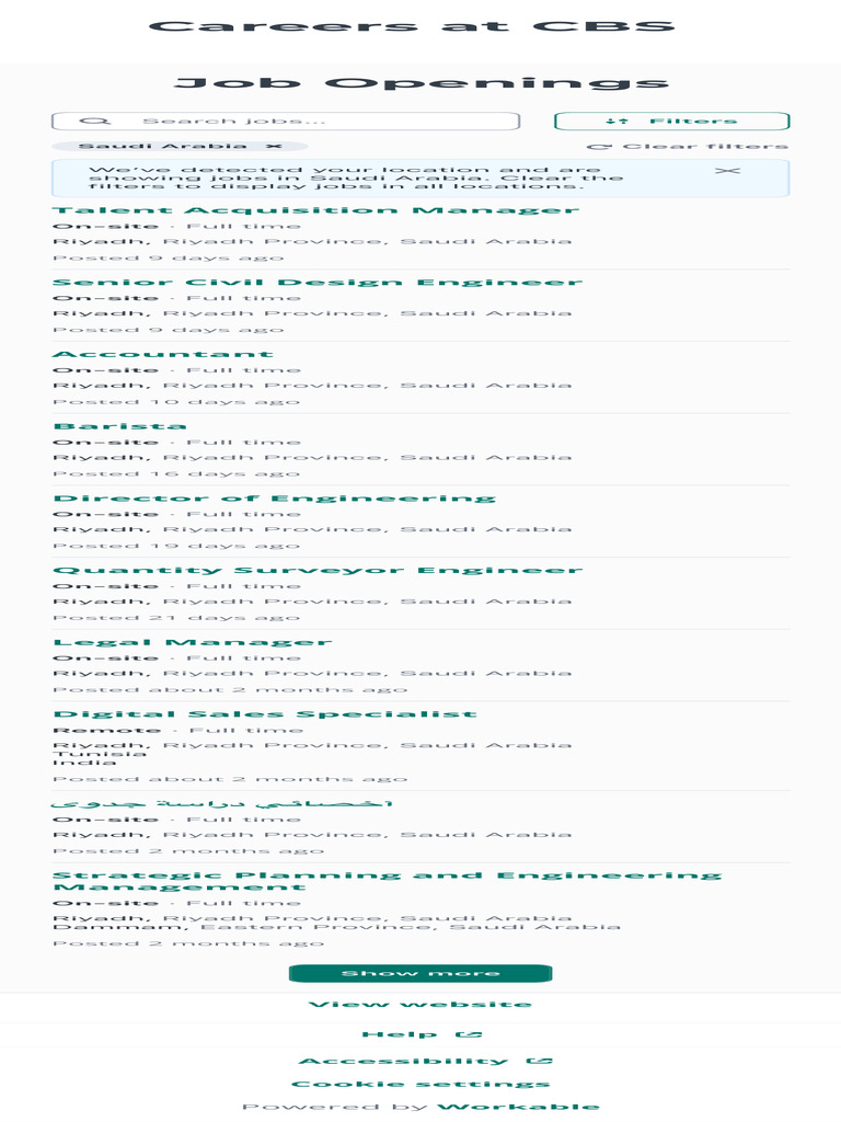 Job Openings in Riyadh, Saudi Arabia | PDF
