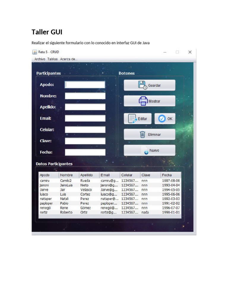 Taller GUI | PDF