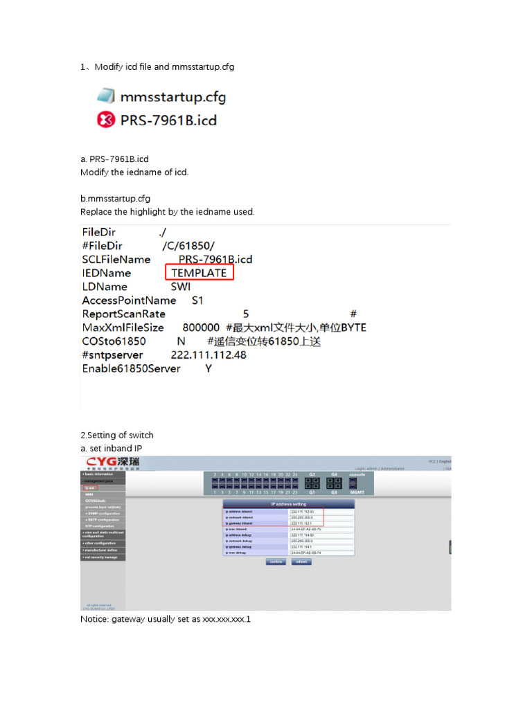 CFG of PRS-7961 Switch | PDF