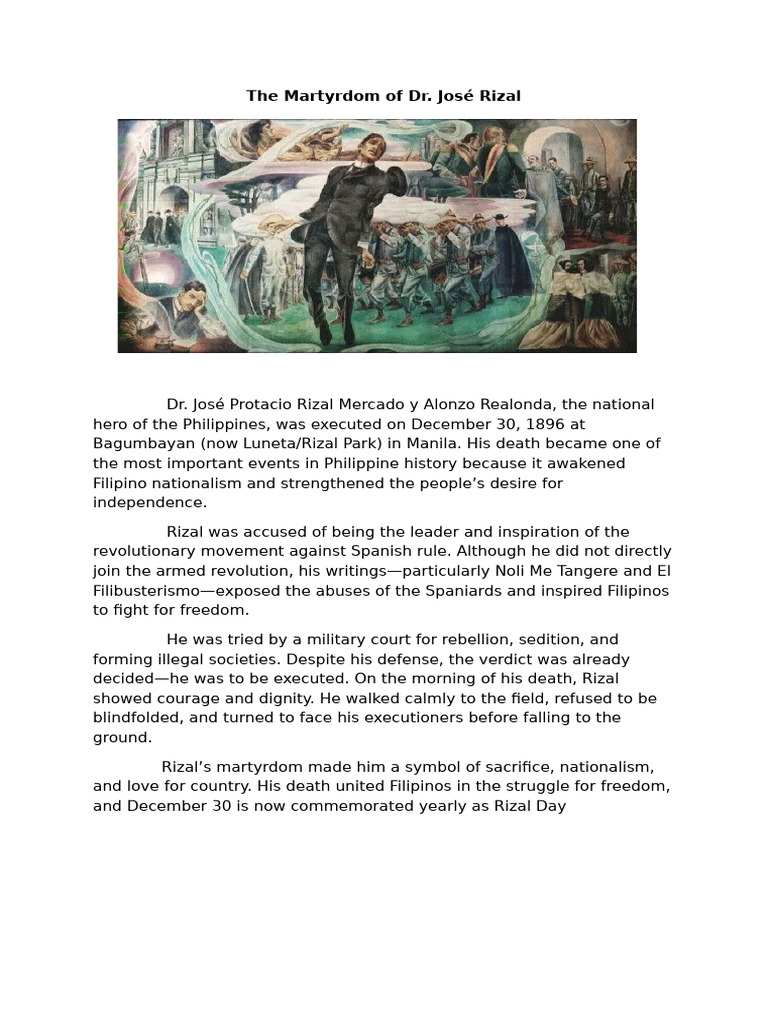 Martyrdom of Dr. José Rizal | PDF