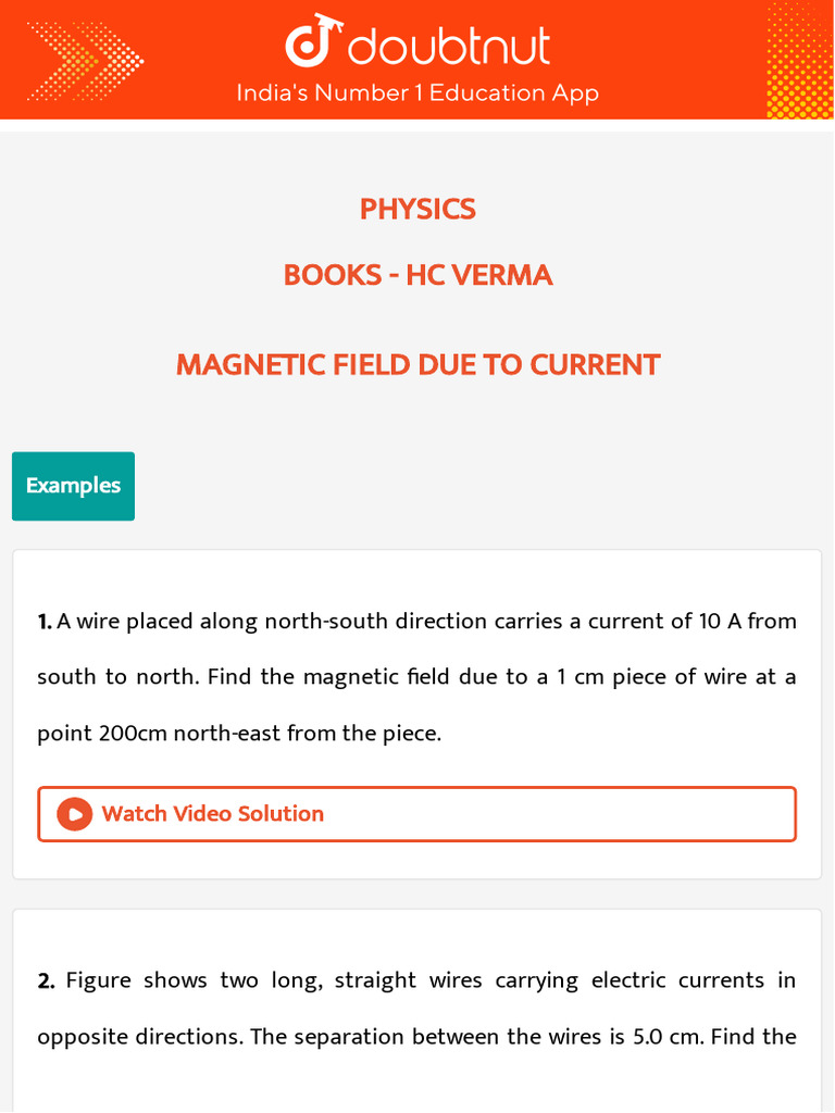 Books Doubtnut Question Bank | PDF | Magnetic Field | Electric Current