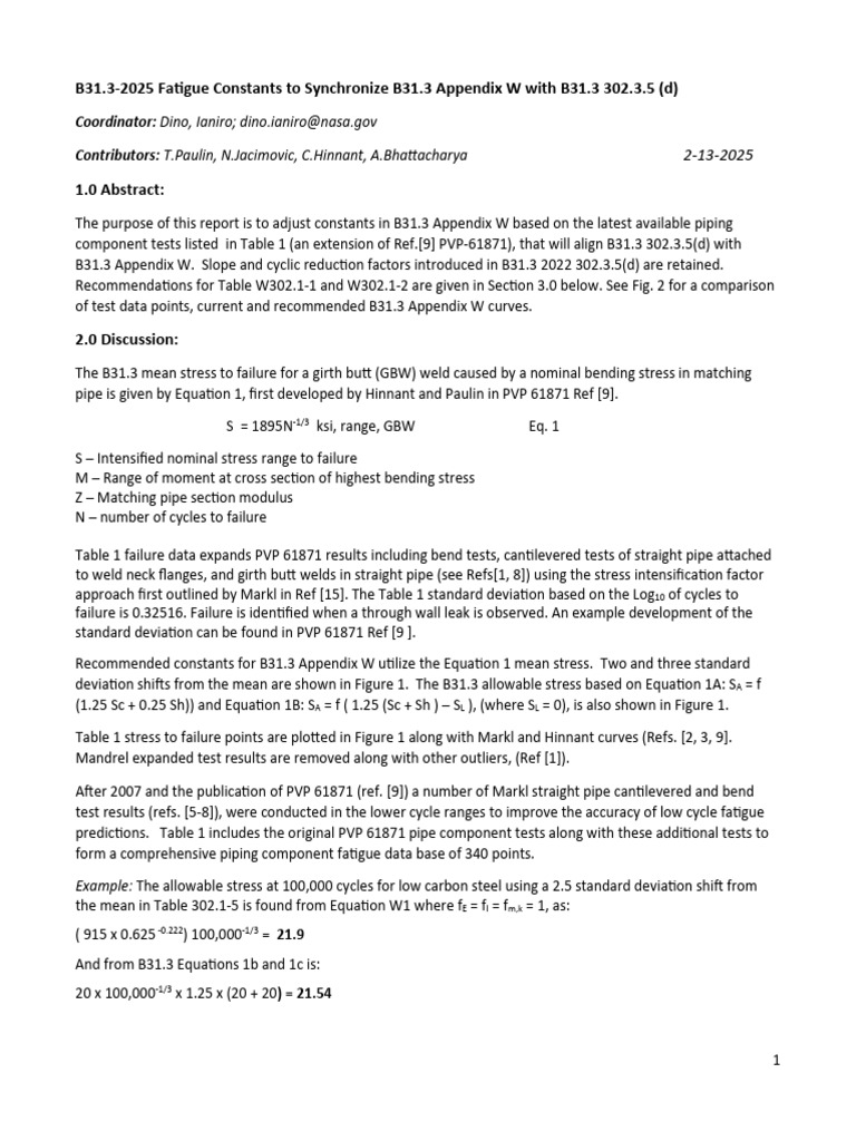 B313 Appendix W Recommendations 3-14-2025 NO TABLE (9.short) Do NOT USE ...