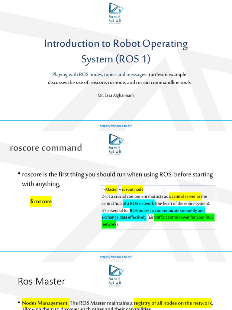 ROS Master and Node Management Guide | PDF | Computer Network ...