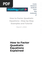 Null Factor Law in Quadratic Equations | PDF | Quadratic Equation ...
