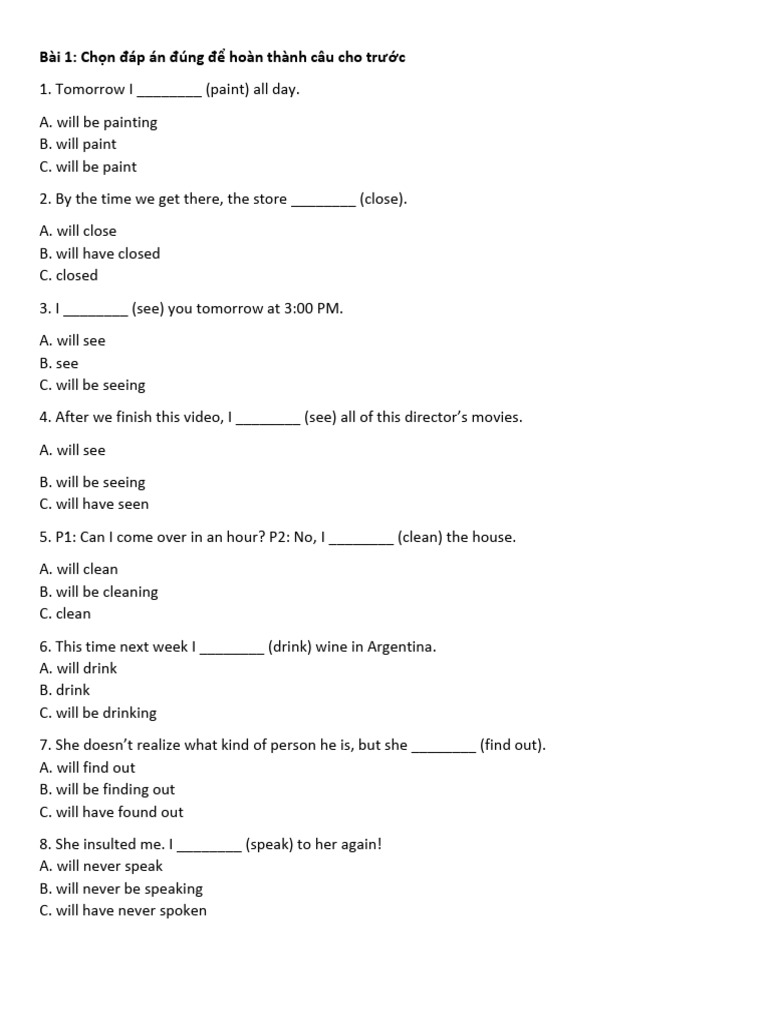 English Grammar Exercises and Examples | PDF
