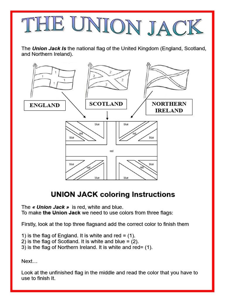 The Union Jack Coloring Worksheet | PDF