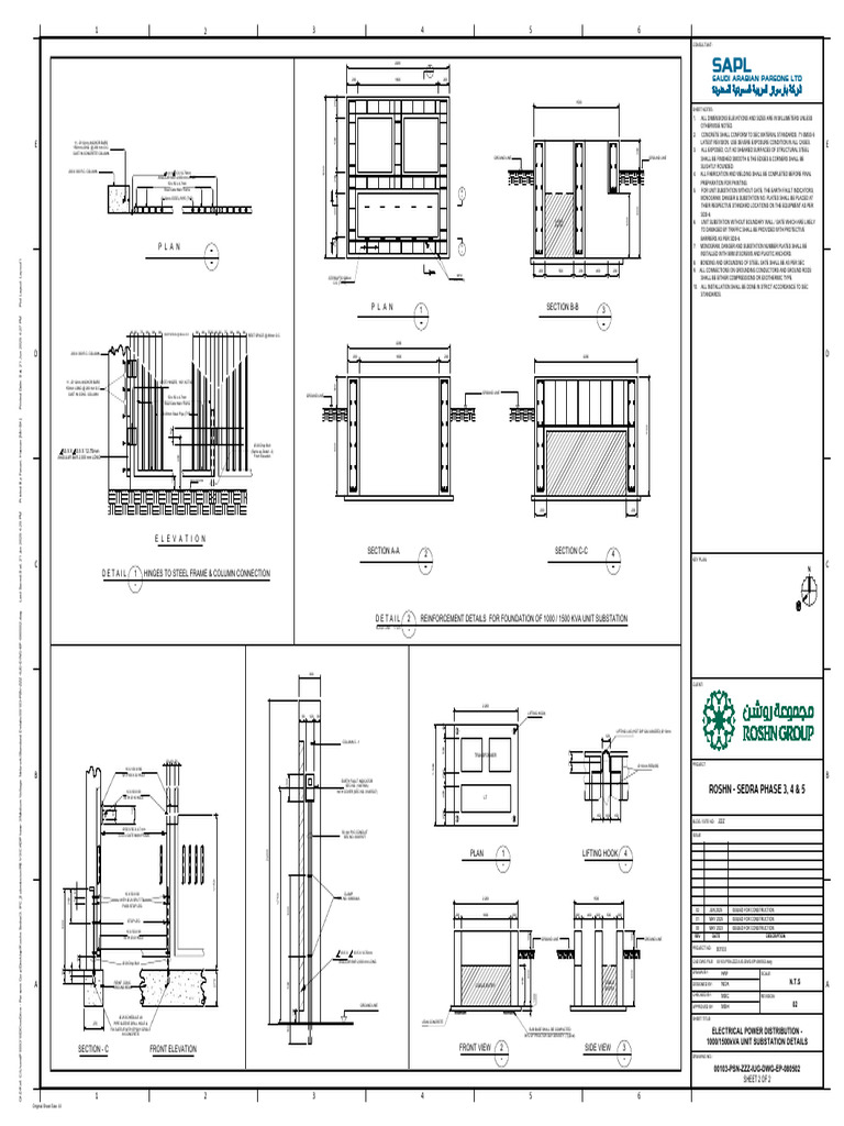 Substation Foundation Reinforcement Details | PDF | Materials ...
