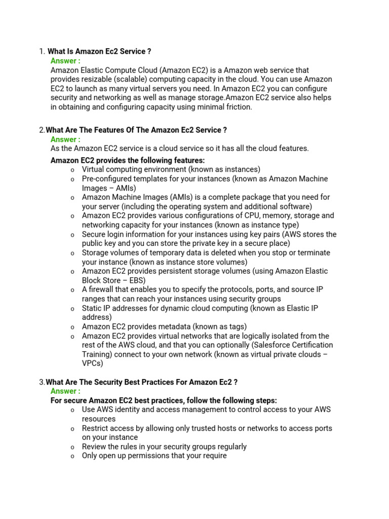 EC2 Instance Launch Requirements Explained | PDF | Computing | Computer ...