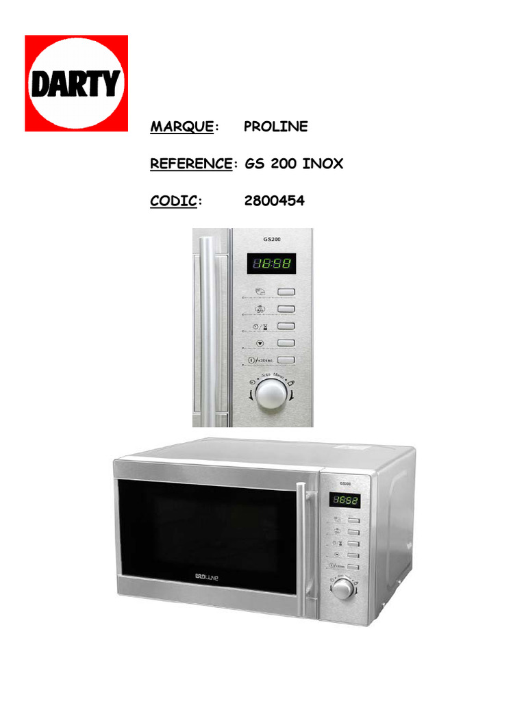 Micro Onde Proline Gs200s