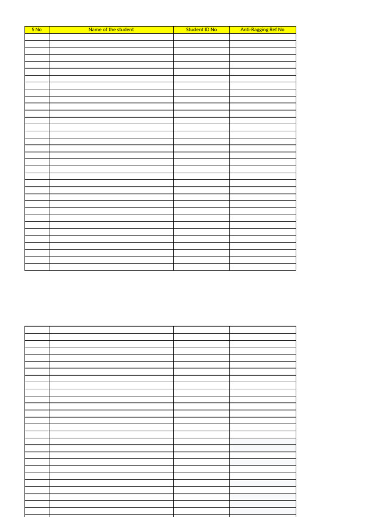 Format - Anti-Ragging Reference Id - 2025-26 | PDF