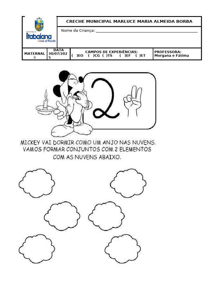 Creche Municipal Marluce Almeida Borba | PDF