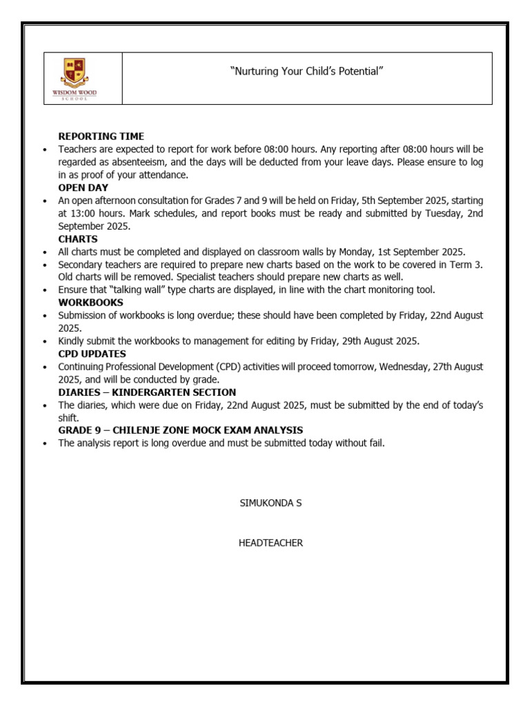 Staff Update | PDF