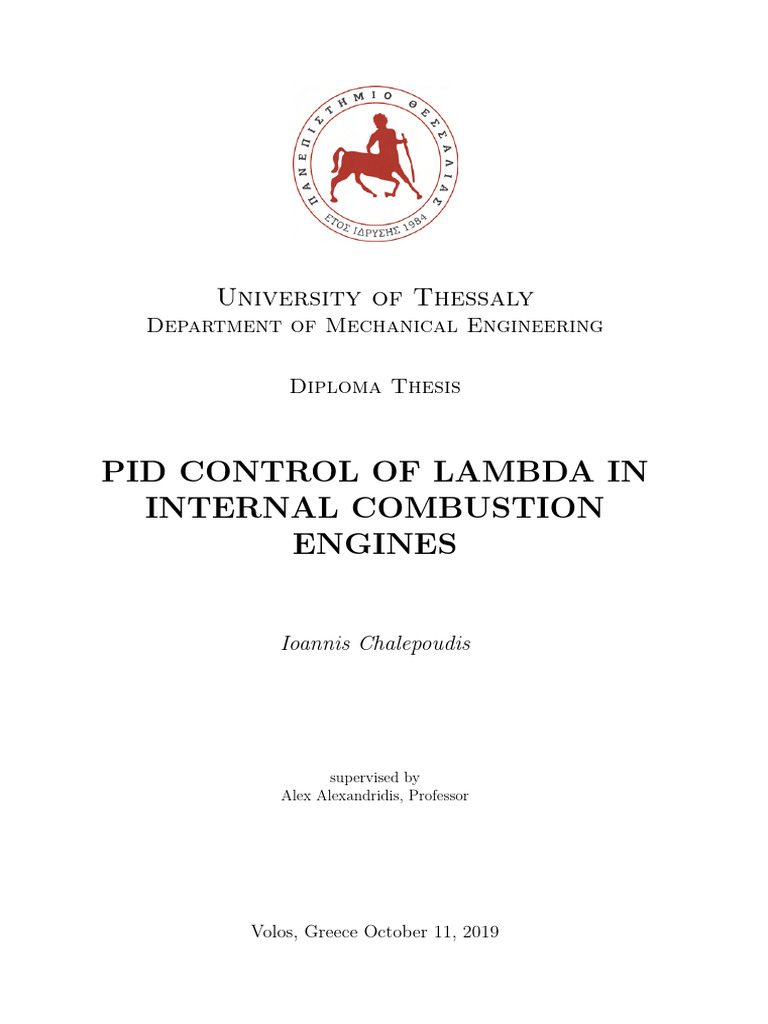 PID Control of Lambda in ICEs | PDF | Exhaust Gas | N Ox