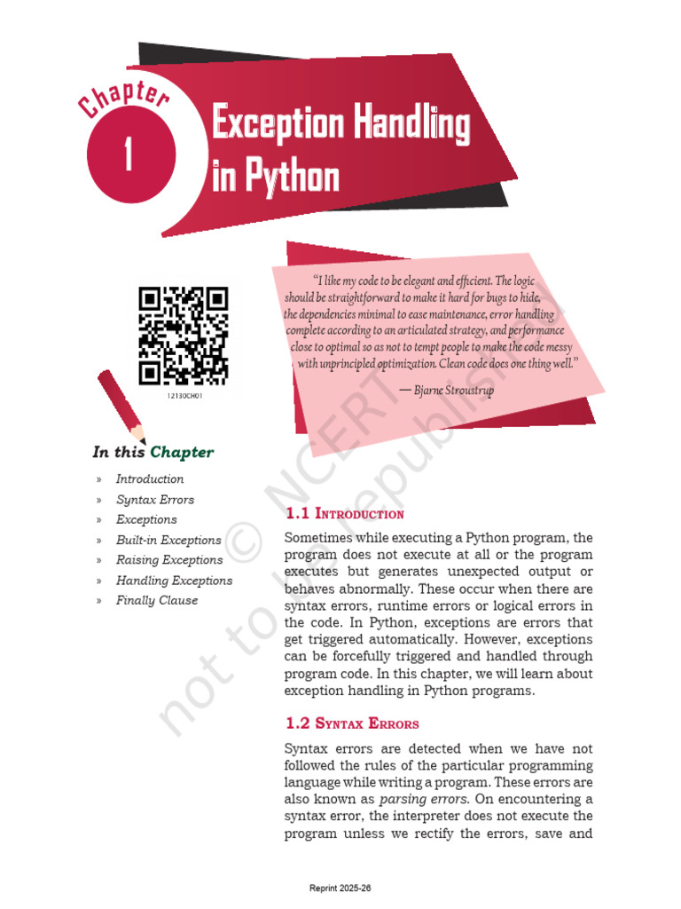 Python Exception Handling Guide | PDF | Computer Program | Programming