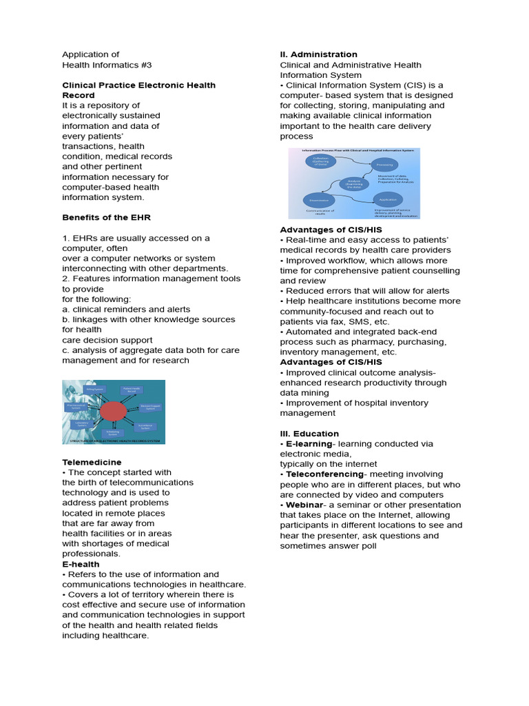 Benefits of Electronic Health Records | PDF | Electronic Health Record ...