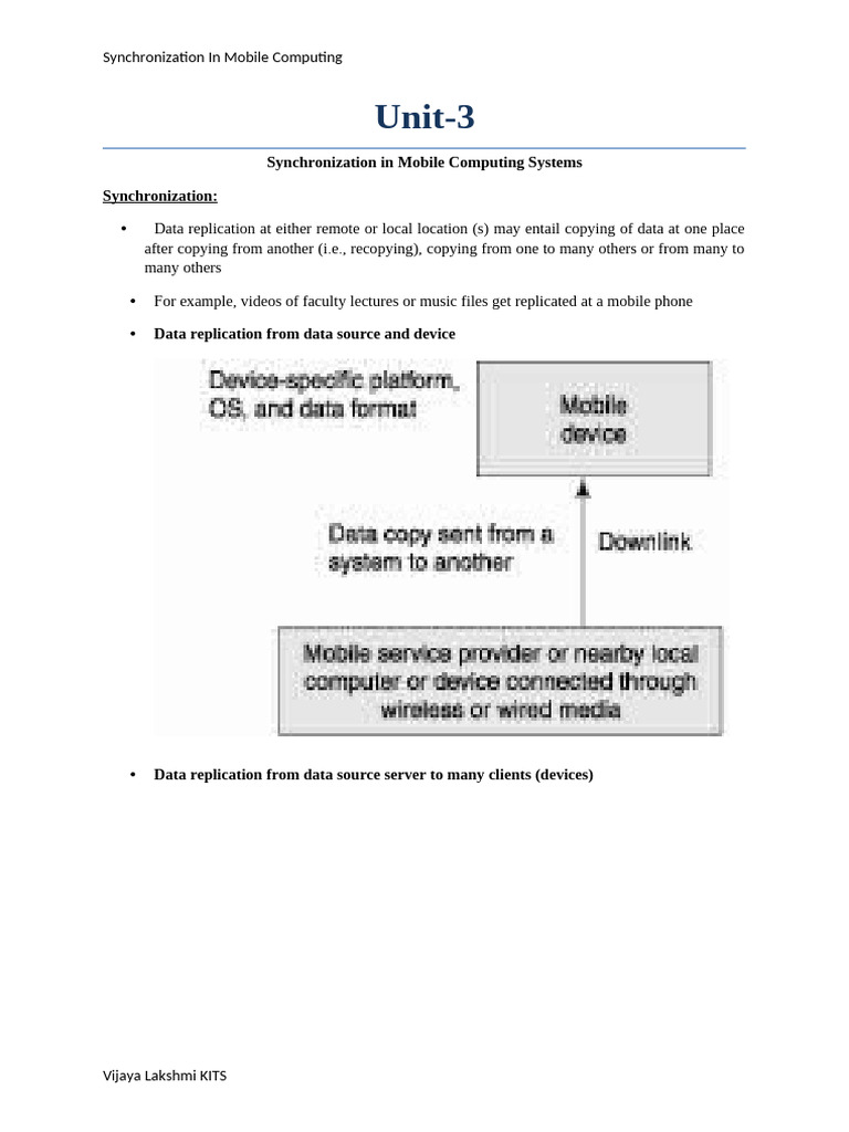 Mobile Computing Data Synchronization Techniques | PDF | Server ...
