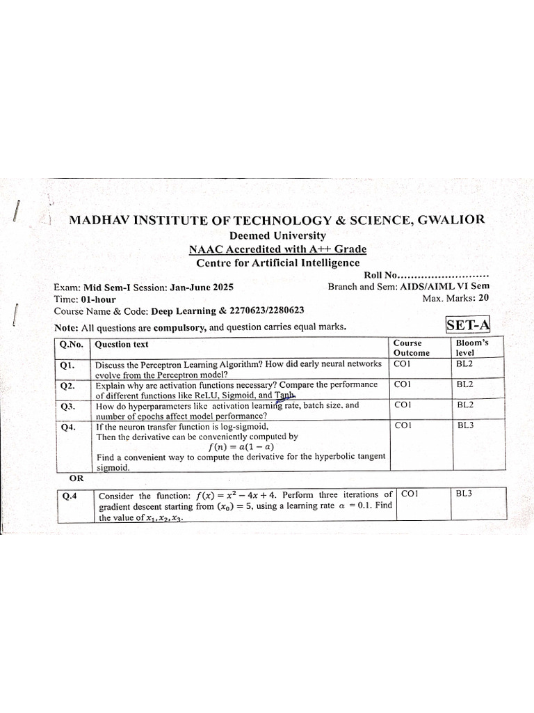 MidSem 1 Papers | PDF