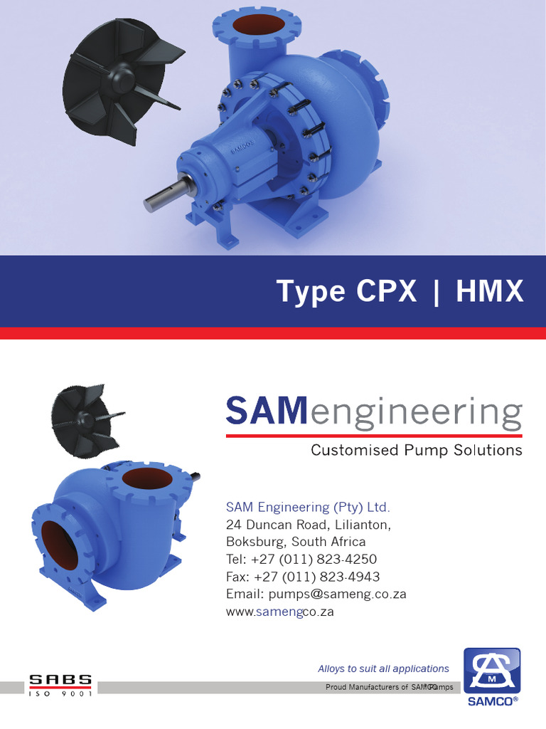 SAMCO® Shearpeller Process Pumps | PDF | Pump | Hydraulics