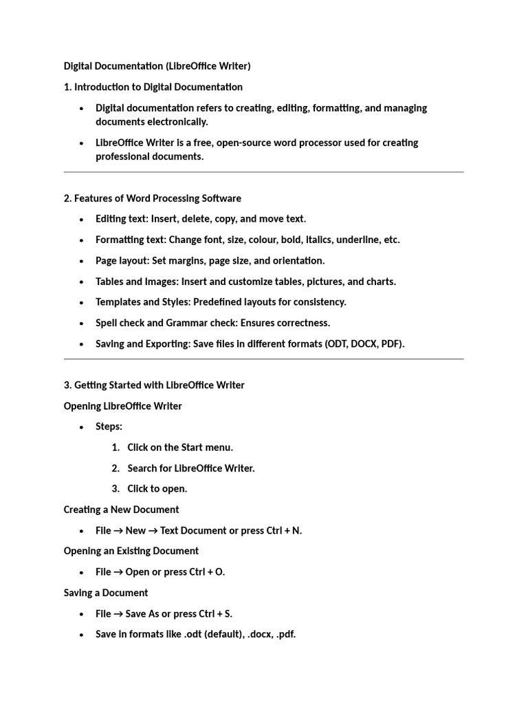 Class 9 Digital Documentation Notes | PDF | Page Layout | Writing