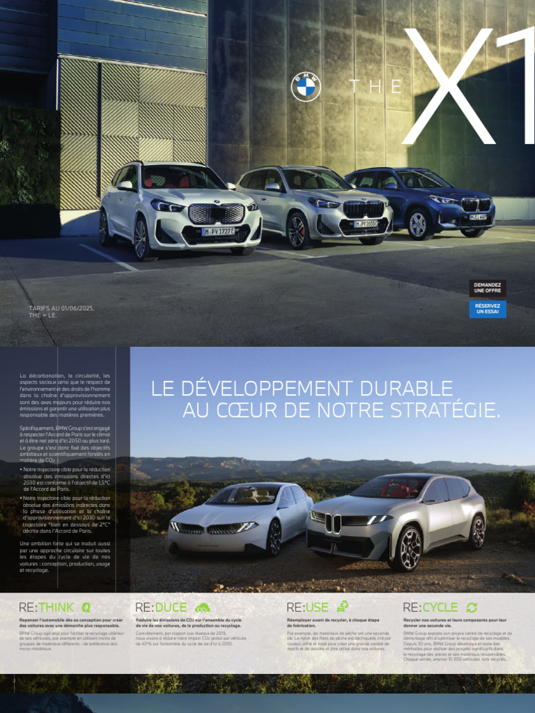 Tarifs BMW X1 2025 et motorisations | PDF | Voiture électrique ...